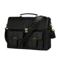 Men's PU Leather Briefcase - Black