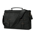 Men's PU Leather Briefcase - Black