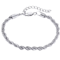 5mm Rope Bracelet - Silver