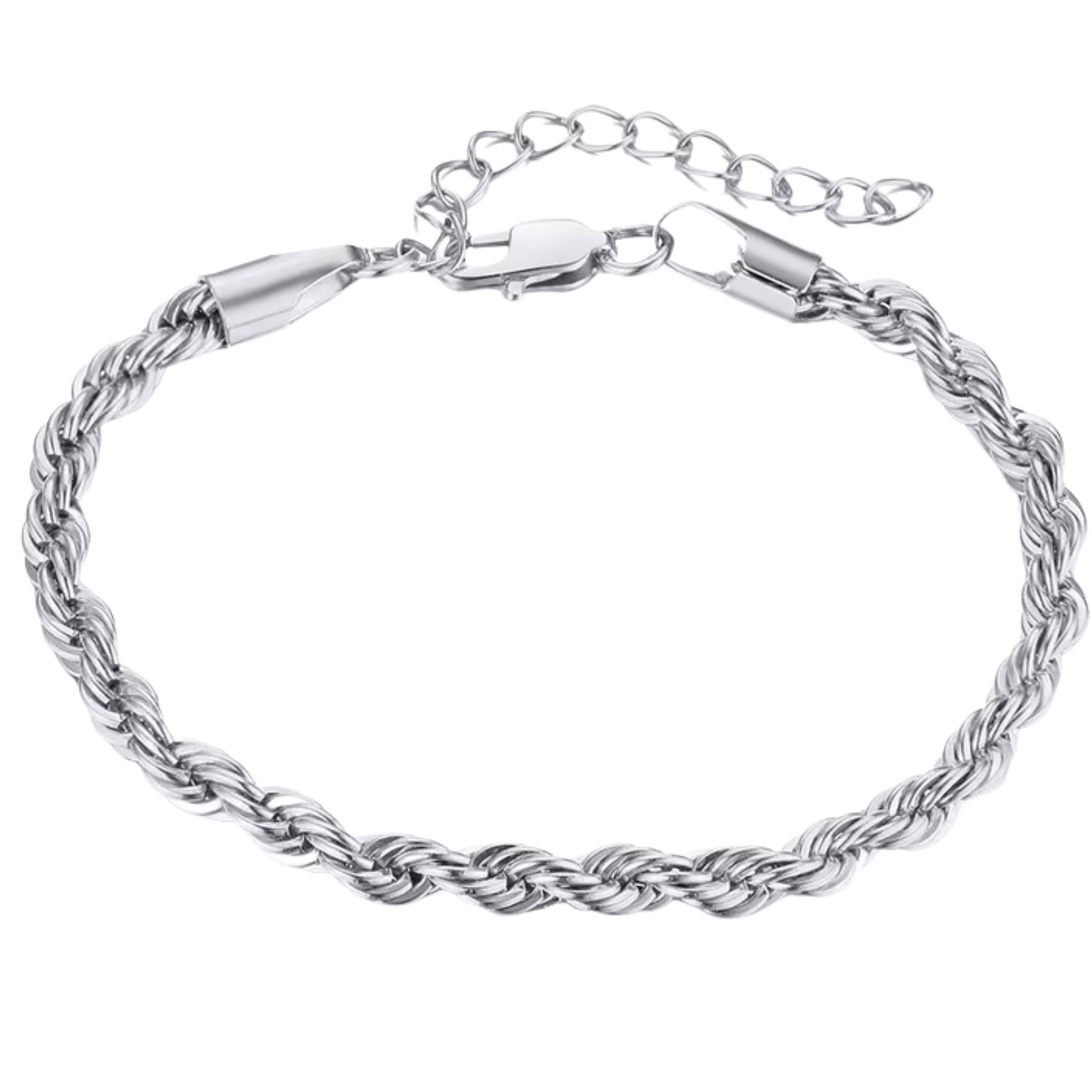 5mm Rope Bracelet - Silver