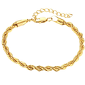 5mm Rope Bracelet - Gold