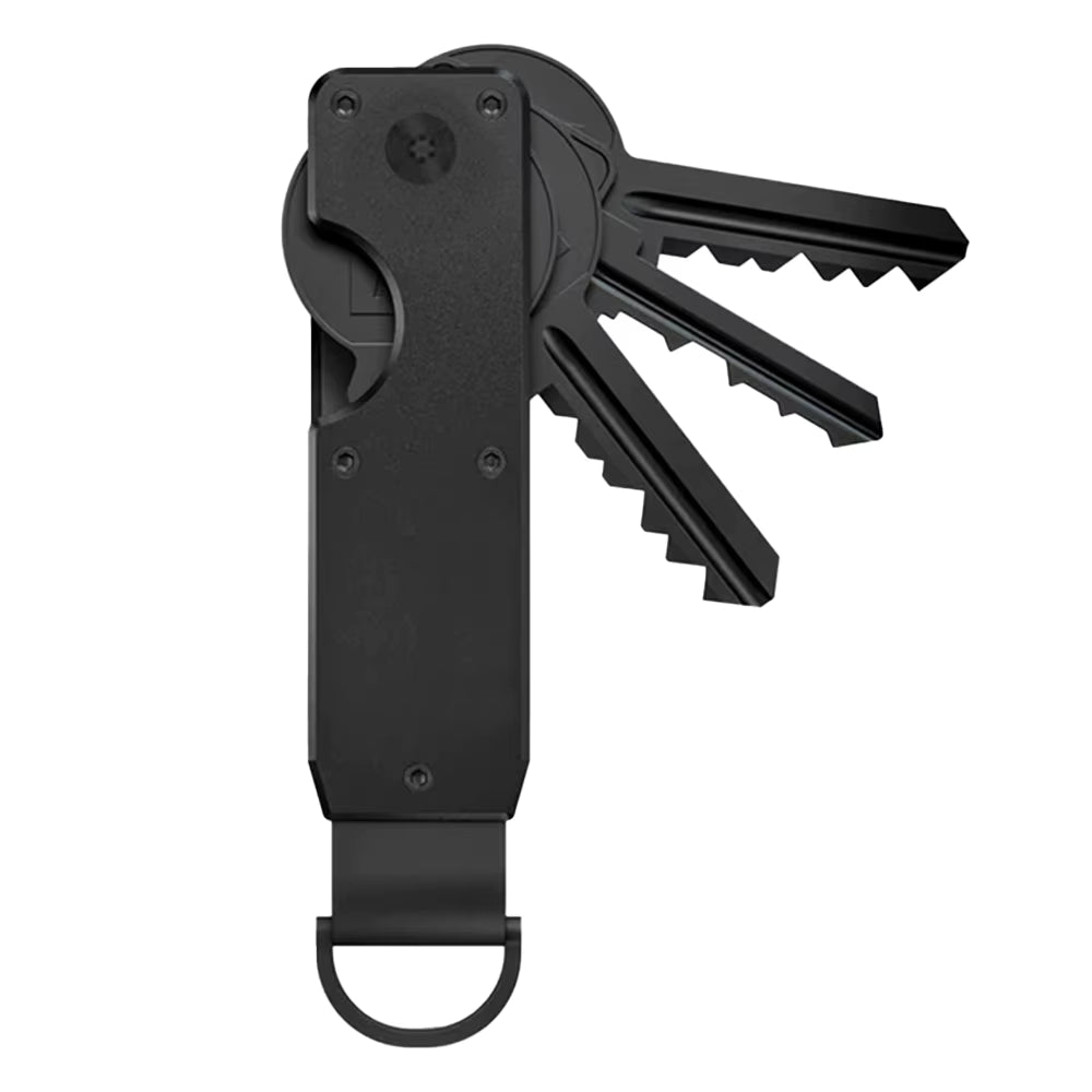 Smart Minimalist Aluminium Alloy Keyholder – Compact Metal Organizer Black